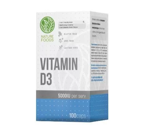 Nature Foods Vitamin D3 5000IU 100 caps фото