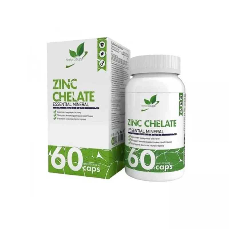 Natural Supp Zinc Chelate 60 caps