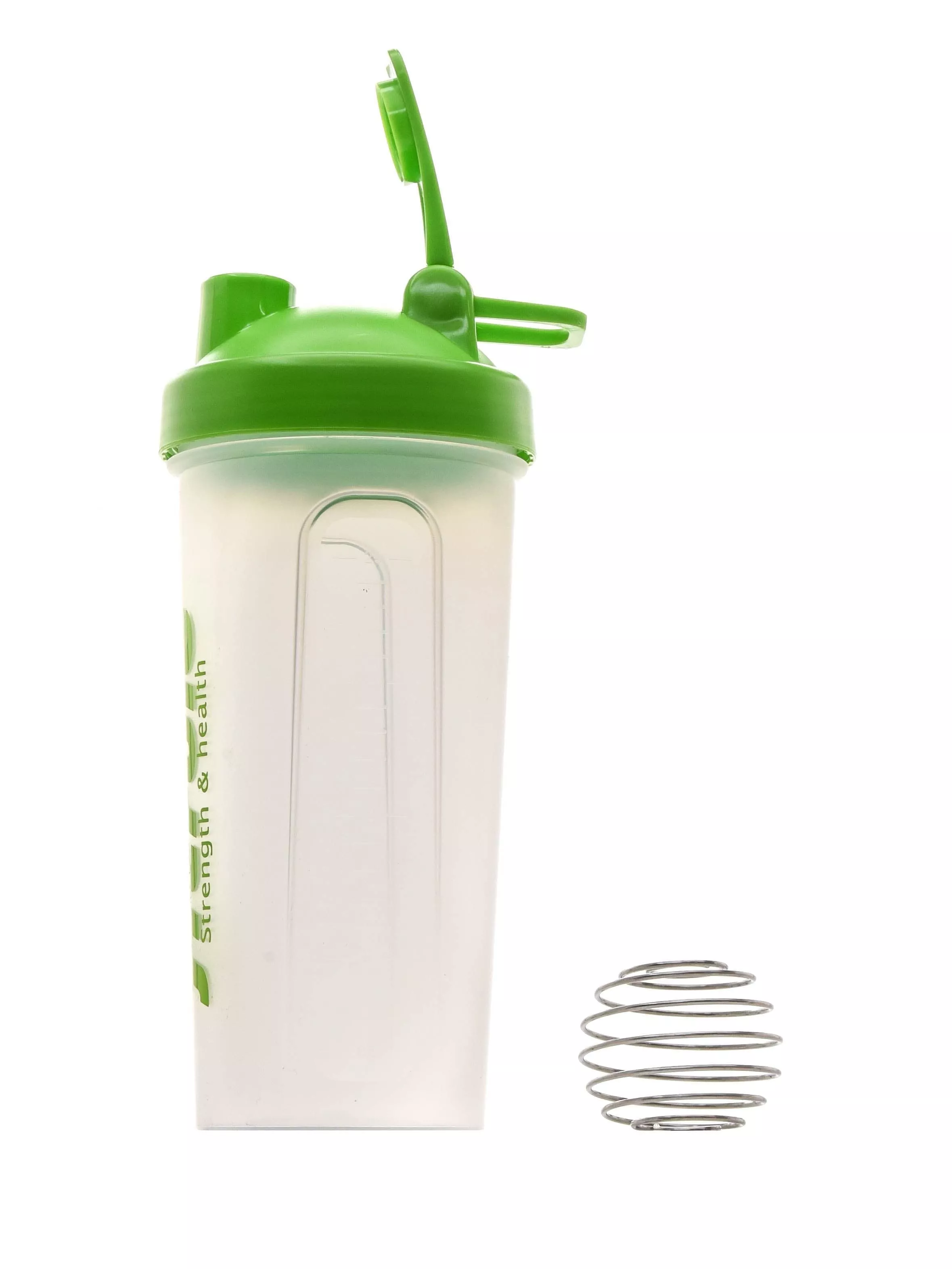 FitRule Шейкер классический с крючком (прозрачный зеленый лого+зеленая крышка)
