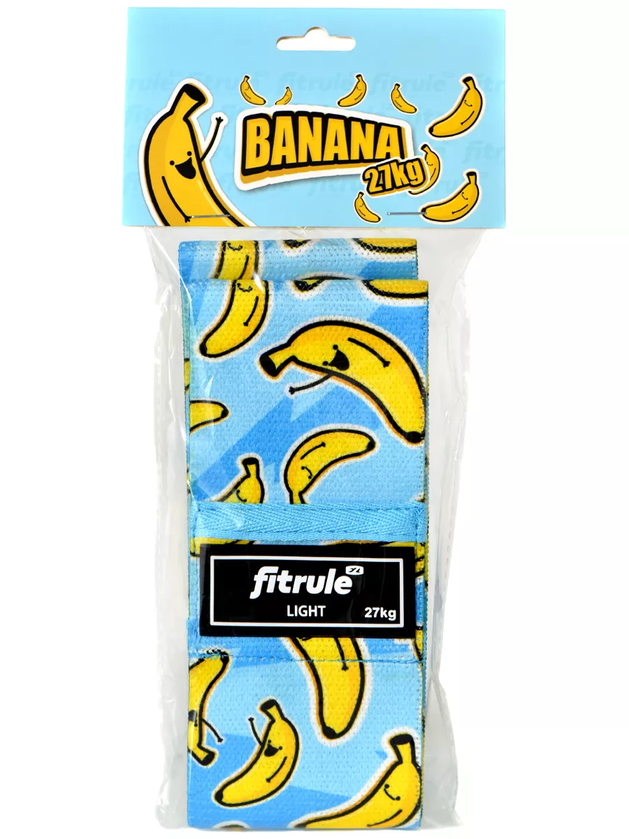 FitRule Фитнес резинка тканевая Принтованая (Банан 27кг)