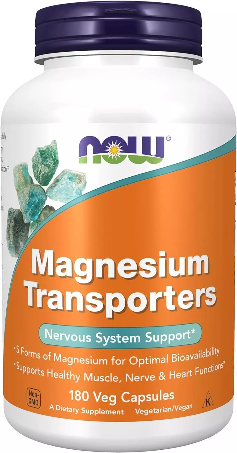 NOW Magnesium Transporters 180 vcaps