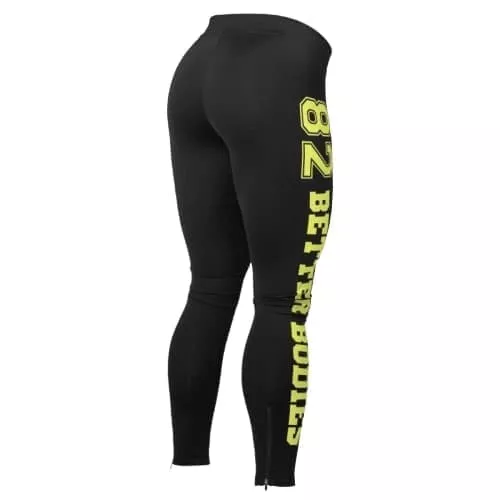Better Bodies Varsity tights лосины черные с лайм фото