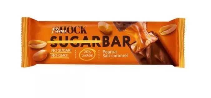 FitnesShock Батончик Глазированный Соленая Карамель-Арахис 50g