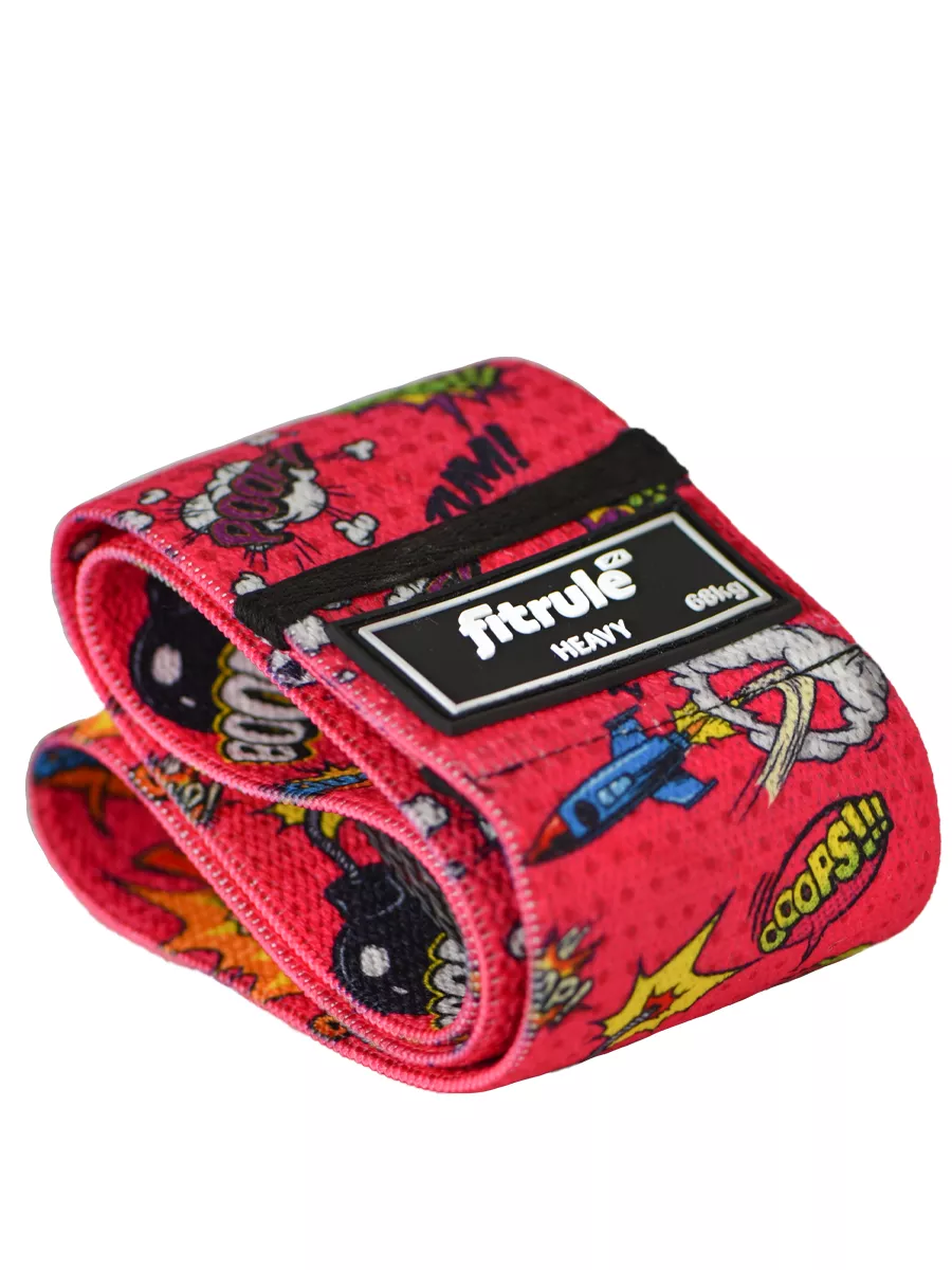 FitRule Фитнес резинка тканевая Принтованая (Комикс 68кг)