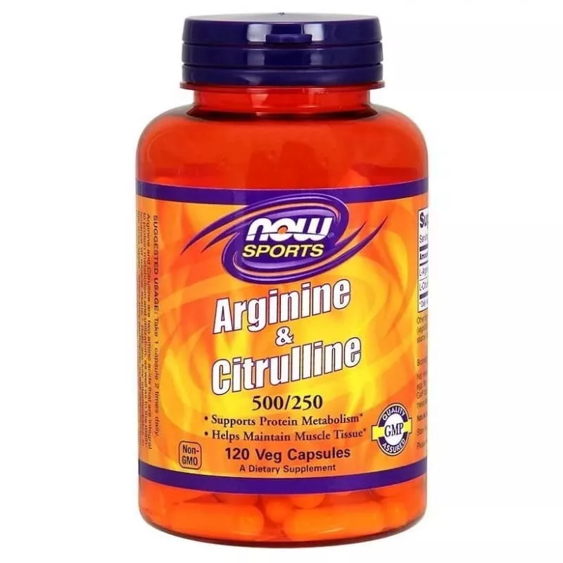 NOW Arginine 500mg Citruline 250mg 240 caps