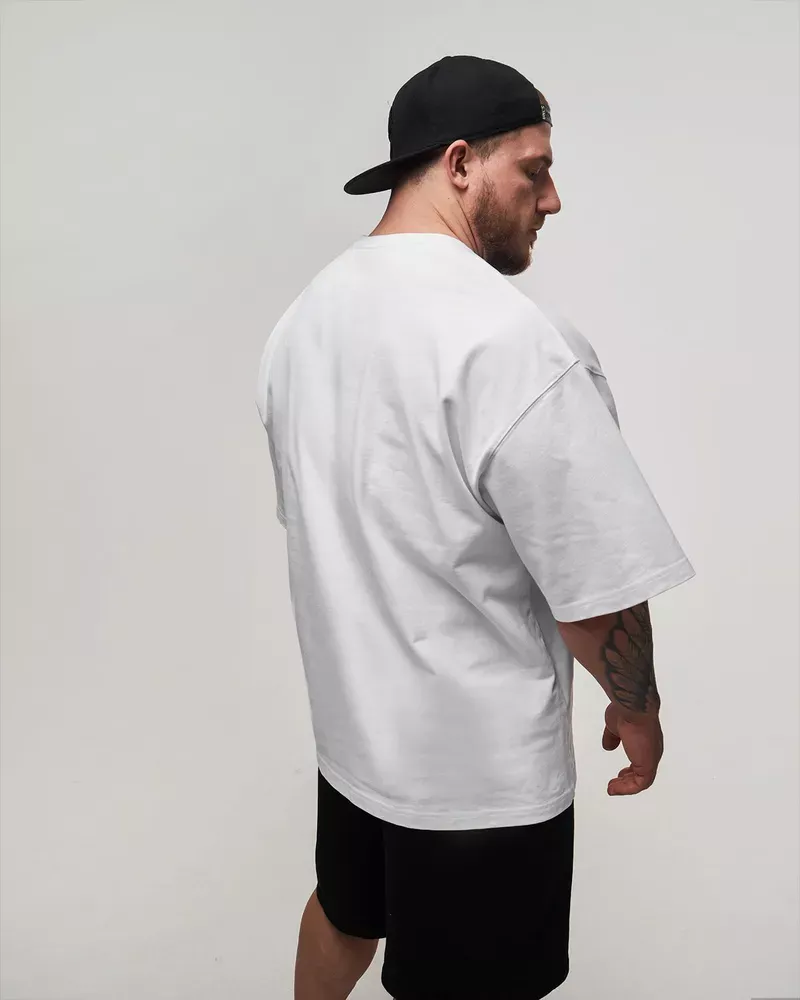 Master of Gains Футболка NEVER GIVE UP Белая