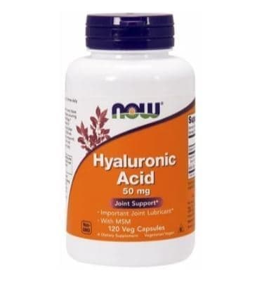 NOW Hyaluronic Acid 50mg + MSM 120 vcaps