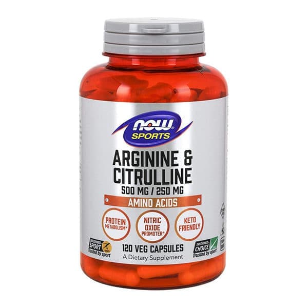 NOW Arginine 500mg Citruline 250mg 120 caps
