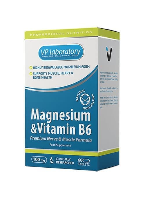 VP Laboratory Magnesium + Vitamin B6 60 tab фото