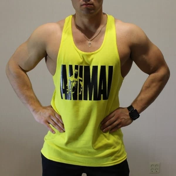 UN Animal Майка (Чёрная-Текст Жёлтый)