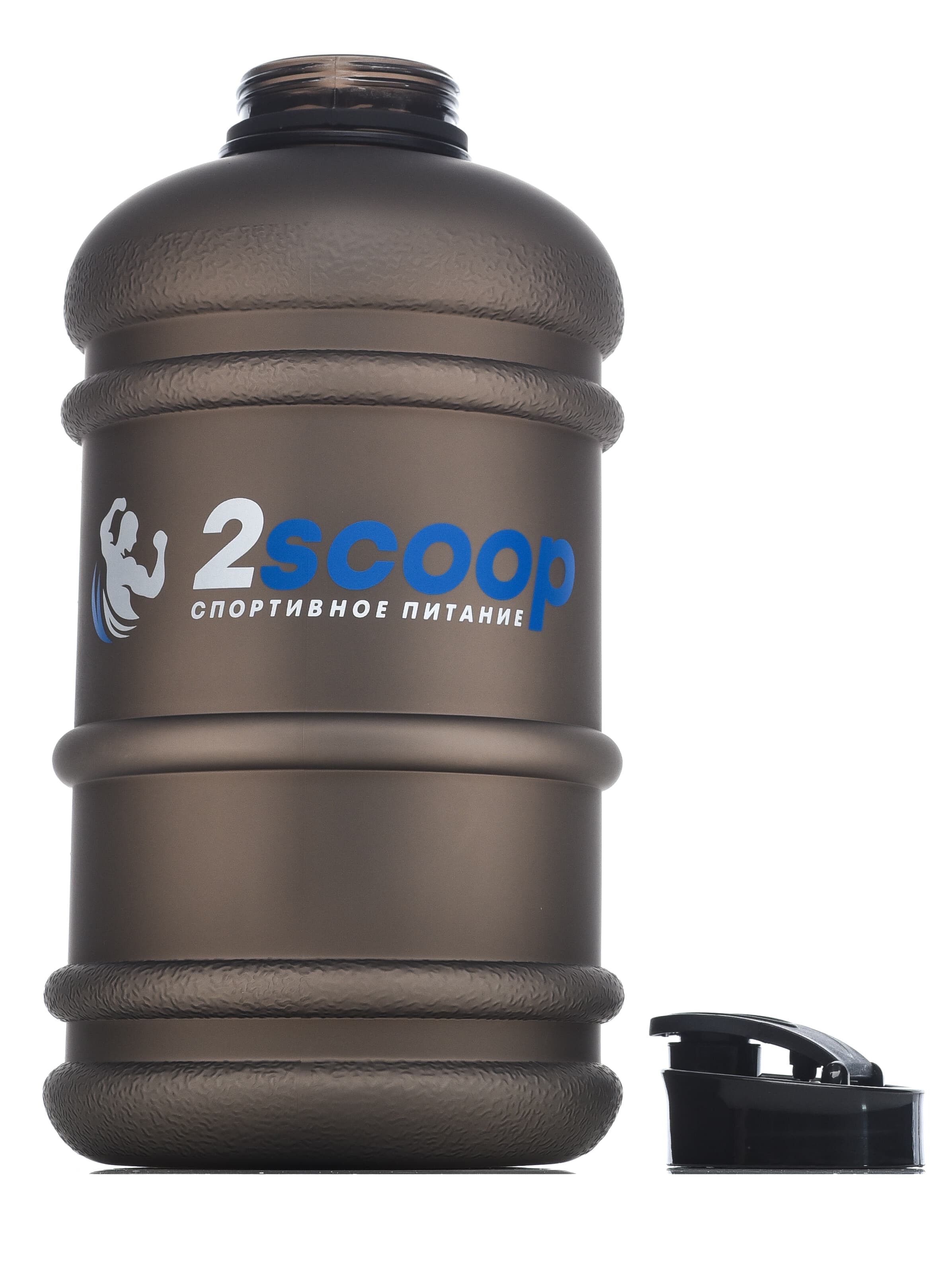 2scoop Бутыль 2.2 L прорезиненный крышка щелчок (Чёрный) фото