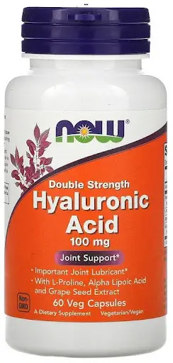 NOW Hyaluronic Acid 2X PLUS 100mg 60 vcaps