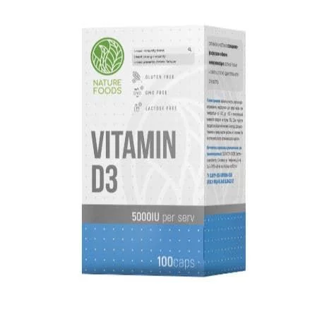 Nature Foods Vitamin D3 5000IU 100 caps фото