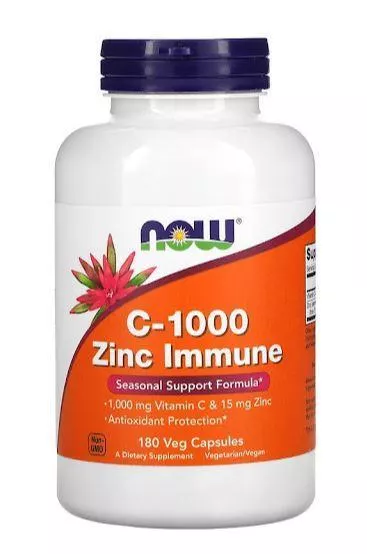 NOW C-1000 Zinc Immune 180 vcaps фото