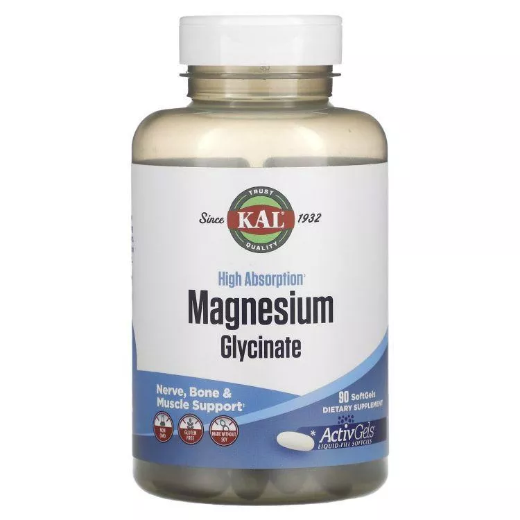 KAL Vitamins Magnesium Glycinate ActivGels 90 sgels фото