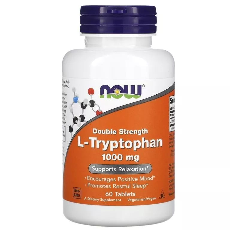 NOW L-Tryptophan 1000 mg 60 tabs фото